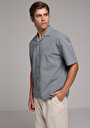 thumb-Показати інформацію про Сорочка З Коротким Рукавом Чоловіча Сіра