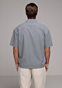thumb-Показати інформацію про Сорочка З Коротким Рукавом Чоловіча Сіра