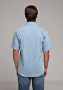 thumb-Показати інформацію про 034 Denim Chino Сорочка З Коротким Рукавом Чоловіча
