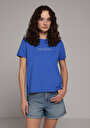 thumb-Показати інформацію про Футболка З Коротким Рукавом Жіноча Блакитна