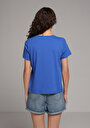 thumb-Показати інформацію про Футболка З Коротким Рукавом Жіноча Блакитна