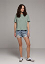 thumb-Показати інформацію про Футболка З Коротким Рукавом Жіноча Зелена