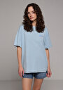 thumb-Показати інформацію про Футболка З Коротким Рукавом Жіноча Блакитна