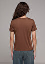 thumb-Показати інформацію про Футболка З Коротким Рукавом Жіноча Коричнева