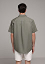 thumb-Показати інформацію про Сорочка З Коротким Рукавом Чоловіча Зелена