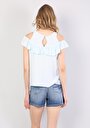thumb-Показати інформацію про Сорочка З Коротким Рукавом Жіноча Блакитна  Cl1034038