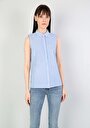 thumb-Показати інформацію про Сорочка З Коротким Рукавом Жіноча Блакитна  Cl1043836